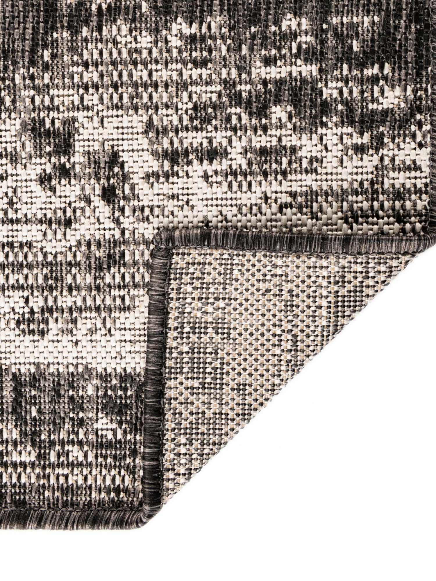 Charcoal 2' x 3' 1 Outdoor Modern Rectangle Area Rug Weather Resistant for Patio, Deck, Terrace, Balcony, Porch 100% Polypropylene Modern Outside Carpet for Sale at Rug Engine
