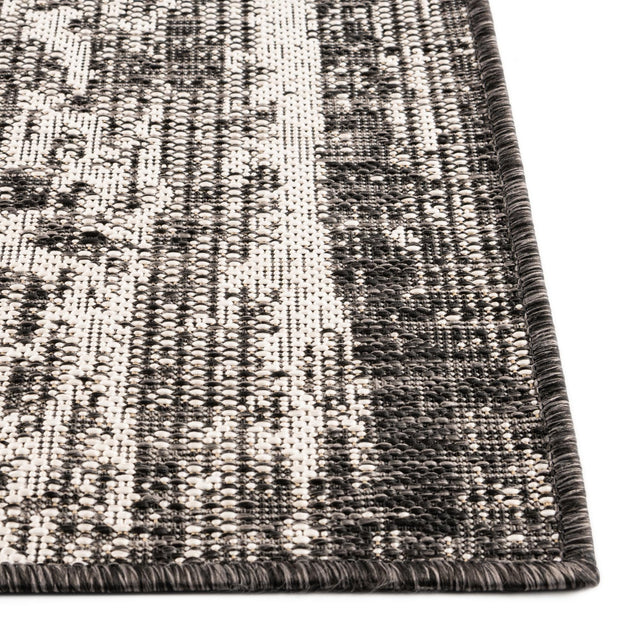 Charcoal 2' x 3' 1 Outdoor Modern Rectangle Area Rug Weather Resistant for Patio, Deck, Terrace, Balcony, Porch 100% Polypropylene Modern Outside Carpet for Sale at Rug Engine