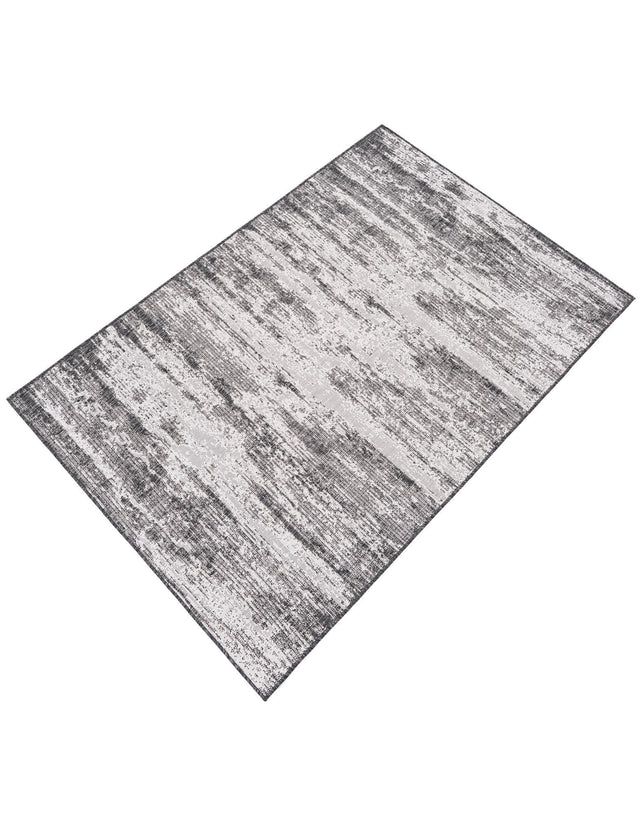 Charcoal 5' 3 x 8' Outdoor Modern Rectangle Area Rug Weather Resistant for Patio, Deck, Terrace, Balcony, Porch 100% Polypropylene Modern Outside Carpet for Sale at Rug Engine