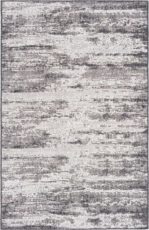 Charcoal 5' 3 x 8' Outdoor Modern Rectangle Area Rug Weather Resistant for Patio, Deck, Terrace, Balcony, Porch 100% Polypropylene Modern Outside Carpet for Sale at Rug Engine
