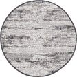 Charcoal 3' 1 x 3' 1 Outdoor Modern Round Area Rug Weather Resistant for Patio, Deck, Terrace, Balcony, Porch 100% Polypropylene Modern Outside Carpet for Sale at Rug Engine