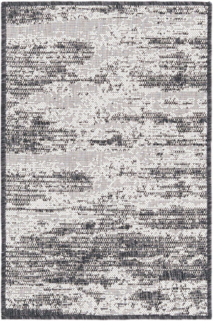 Charcoal 2' x 3' 1 Outdoor Modern Rectangle Area Rug Weather Resistant for Patio, Deck, Terrace, Balcony, Porch 100% Polypropylene Modern Outside Carpet for Sale at Rug Engine