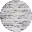 Charcoal 10' x 10' Outdoor Modern Round Rug