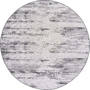 Charcoal 10' x 10' Outdoor Modern Round Rug