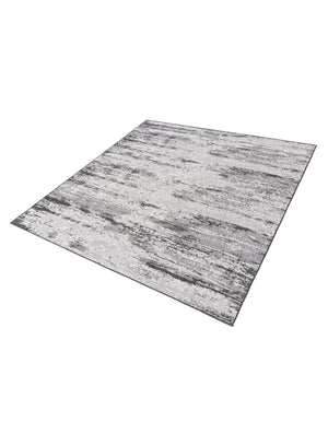 Charcoal 10' x 10' Outdoor Modern Square Area Rug Weather Resistant for Patio, Deck, Terrace, Balcony, Porch 100% Polypropylene Modern Outside Carpet for Sale at Rug Engine