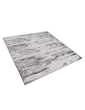 Charcoal 10' x 10' Outdoor Modern Square Area Rug Weather Resistant for Patio, Deck, Terrace, Balcony, Porch 100% Polypropylene Modern Outside Carpet for Sale at Rug Engine