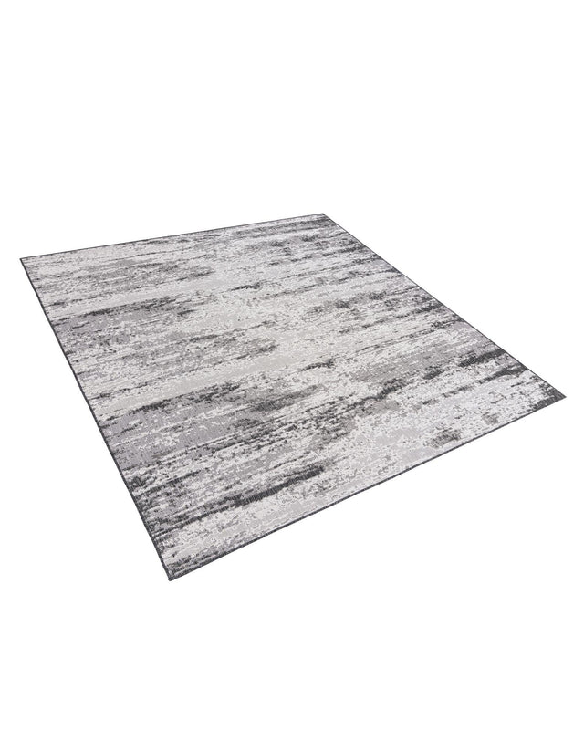 Charcoal 10' x 10' Outdoor Modern Square Area Rug Weather Resistant for Patio, Deck, Terrace, Balcony, Porch 100% Polypropylene Modern Outside Carpet for Sale at Rug Engine