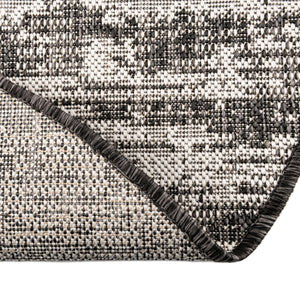 Charcoal 4' 1 x 4' 1 Outdoor Modern Round Area Rug Weather Resistant for Patio, Deck, Terrace, Balcony, Porch 100% Polypropylene Modern Outside Carpet for Sale at Rug Engine