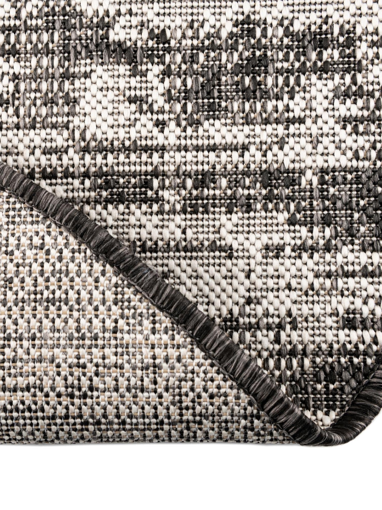 Charcoal 3' 1 x 3' 1 Outdoor Modern Round Area Rug Weather Resistant for Patio, Deck, Terrace, Balcony, Porch 100% Polypropylene Modern Outside Carpet for Sale at Rug Engine
