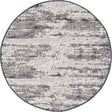 Charcoal 4' 1 x 4' 1 Outdoor Modern Round Area Rug Weather Resistant for Patio, Deck, Terrace, Balcony, Porch 100% Polypropylene Modern Outside Carpet for Sale at Rug Engine