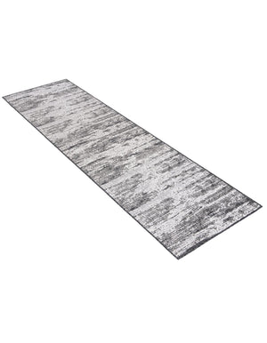 Charcoal 2' 7 x 10' Outdoor Modern Runner Area Rug Weather Resistant for Patio, Deck, Terrace, Balcony, Porch 100% Polypropylene Modern Outside Carpet for Sale at Rug Engine