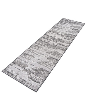 Charcoal 2' 7 x 10' Outdoor Modern Runner Area Rug Weather Resistant for Patio, Deck, Terrace, Balcony, Porch 100% Polypropylene Modern Outside Carpet for Sale at Rug Engine