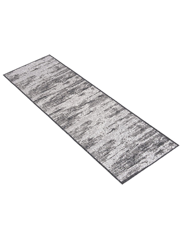 Charcoal 2' x 8' Outdoor Modern Runner Area Rug Weather Resistant for Patio, Deck, Terrace, Balcony, Porch 100% Polypropylene Modern Outside Carpet for Sale at Rug Engine