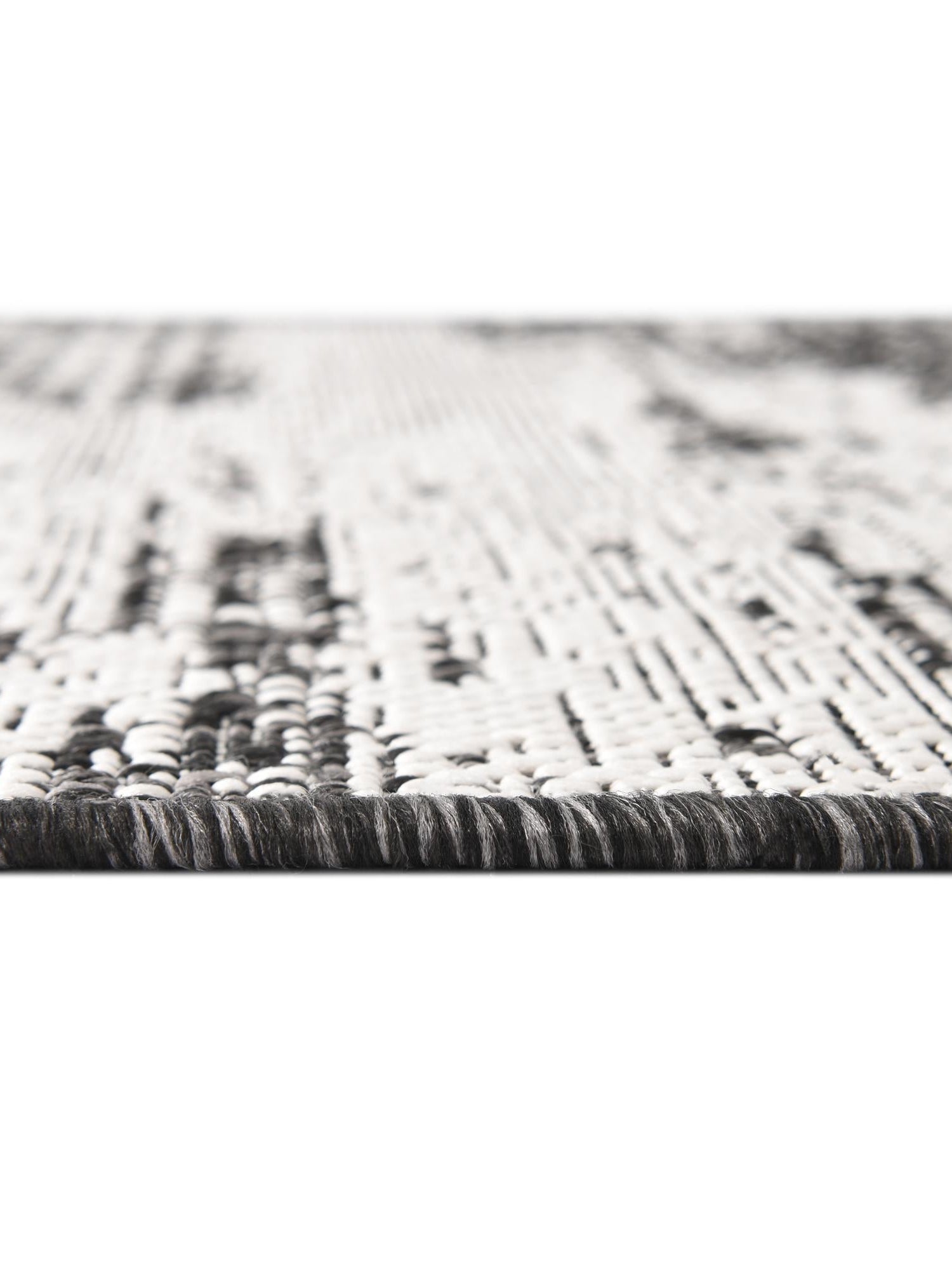 Charcoal 2' x 8' Outdoor Modern Runner Area Rug Weather Resistant for Patio, Deck, Terrace, Balcony, Porch 100% Polypropylene Modern Outside Carpet for Sale at Rug Engine
