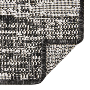 Charcoal 2' 7 x 10' Outdoor Modern Runner Area Rug Weather Resistant for Patio, Deck, Terrace, Balcony, Porch 100% Polypropylene Modern Outside Carpet for Sale at Rug Engine