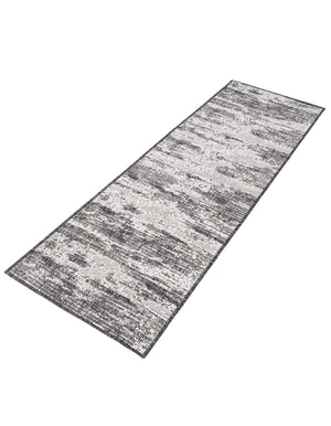 Charcoal 2' x 6' 1 Outdoor Modern Runner Area Rug Weather Resistant for Patio, Deck, Terrace, Balcony, Porch 100% Polypropylene Modern Outside Carpet for Sale at Rug Engine