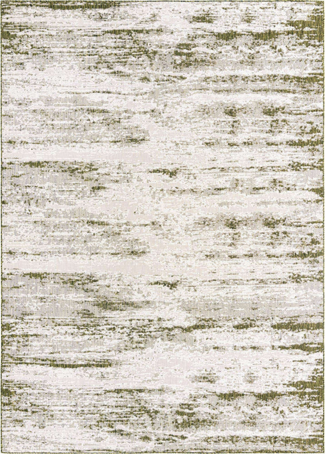 Green 10' x 14' 1 Outdoor Modern Rectangle Area Rug Weather Resistant for Patio, Deck, Terrace, Balcony, Porch 100% Polypropylene Modern Outside Carpet for Sale at Rug Engine
