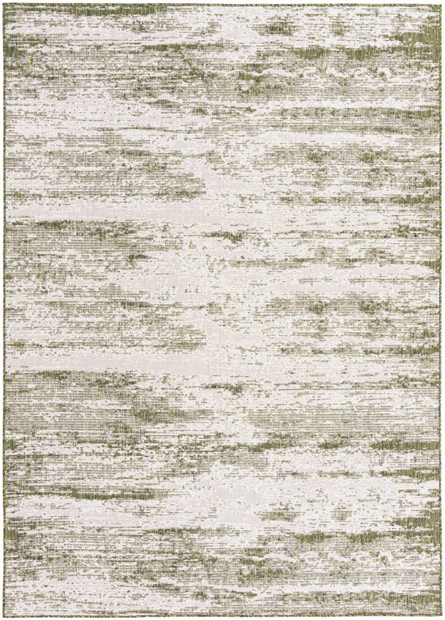 Green 8' x 11' Outdoor Modern Rectangle Rug