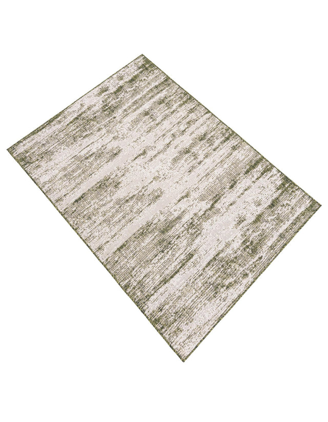 Green 5' 3 x 8' Outdoor Modern Rectangle Area Rug Weather Resistant for Patio, Deck, Terrace, Balcony, Porch 100% Polypropylene Modern Outside Carpet for Sale at Rug Engine