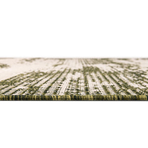 Green 8' x 11' Outdoor Modern Rectangle Rug