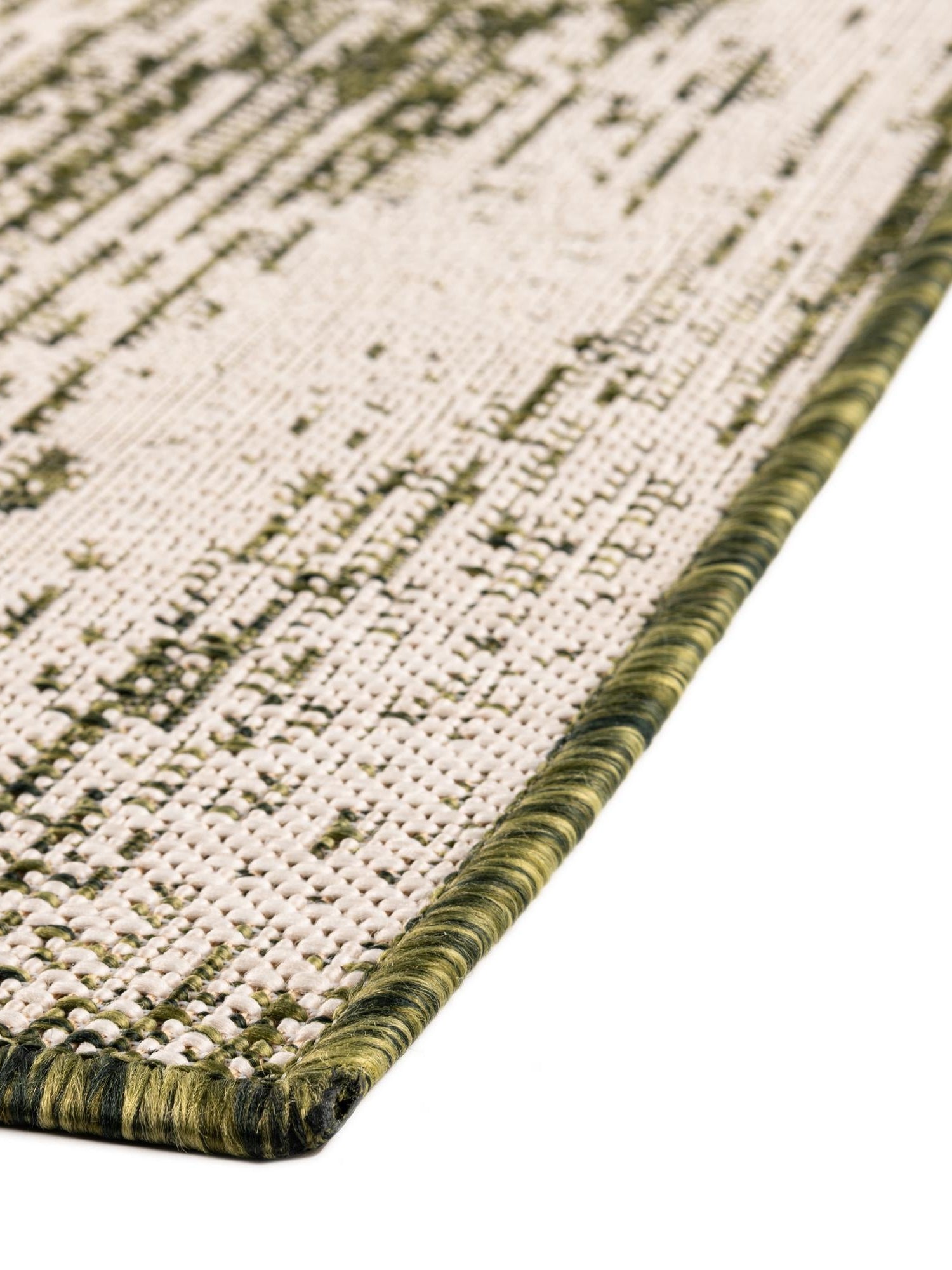 Green 3' 1 x 5' 3 Outdoor Modern Rectangle Area Rug Weather Resistant for Patio, Deck, Terrace, Balcony, Porch 100% Polypropylene Modern Outside Carpet for Sale at Rug Engine
