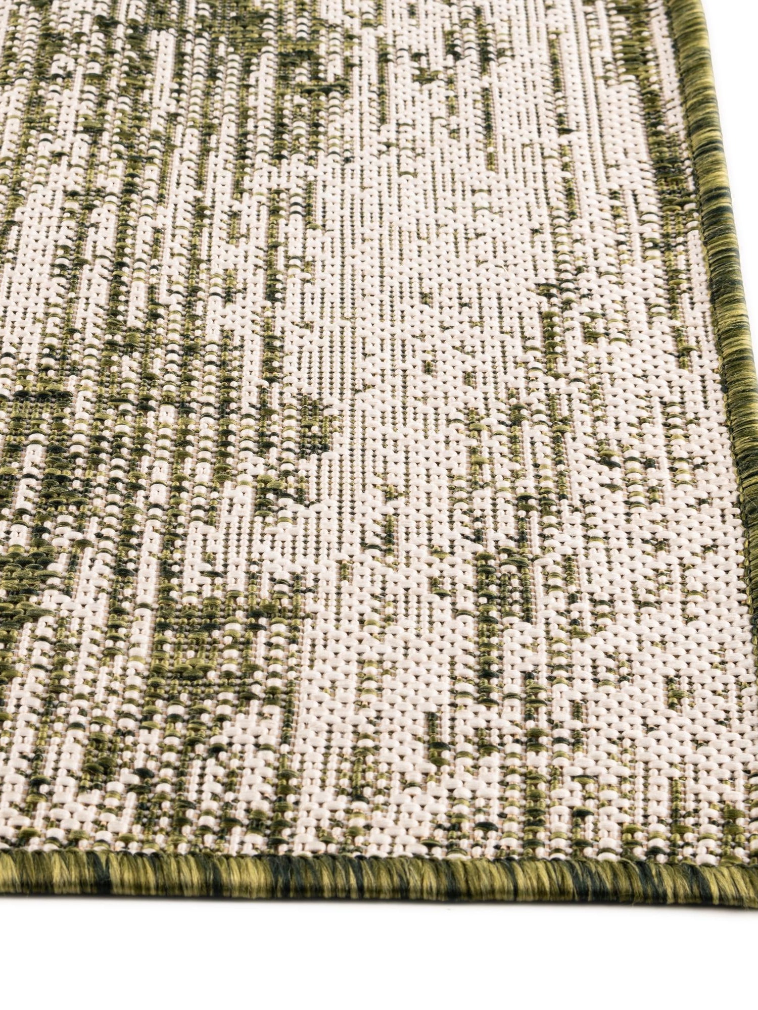 Green 3' 1 x 5' 3 Outdoor Modern Rectangle Area Rug Weather Resistant for Patio, Deck, Terrace, Balcony, Porch 100% Polypropylene Modern Outside Carpet for Sale at Rug Engine