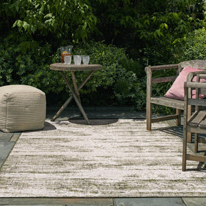 Green 8' x 11' Outdoor Modern Rectangle Rug