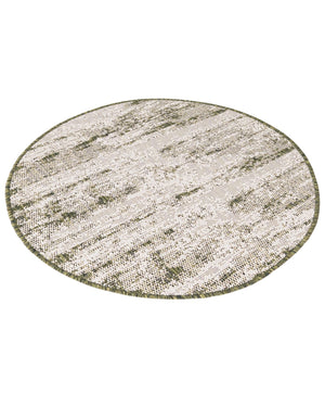 Green 3' 1 x 3' 1 Outdoor Modern Round Area Rug Weather Resistant for Patio, Deck, Terrace, Balcony, Porch 100% Polypropylene Modern Outside Carpet for Sale at Rug Engine