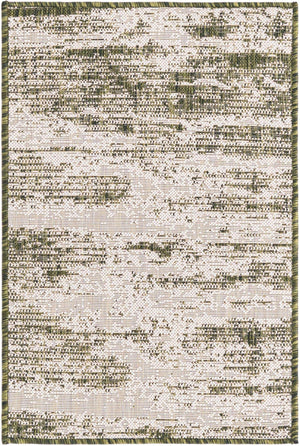 Green 2' x 3' 1 Outdoor Modern Rectangle Area Rug Weather Resistant for Patio, Deck, Terrace, Balcony, Porch 100% Polypropylene Modern Outside Carpet for Sale at Rug Engine