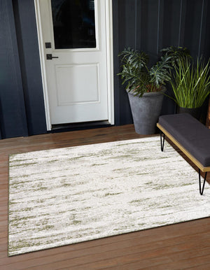Green 10' x 10' Outdoor Modern Square Area Rug Weather Resistant for Patio, Deck, Terrace, Balcony, Porch 100% Polypropylene Modern Outside Carpet for Sale at Rug Engine