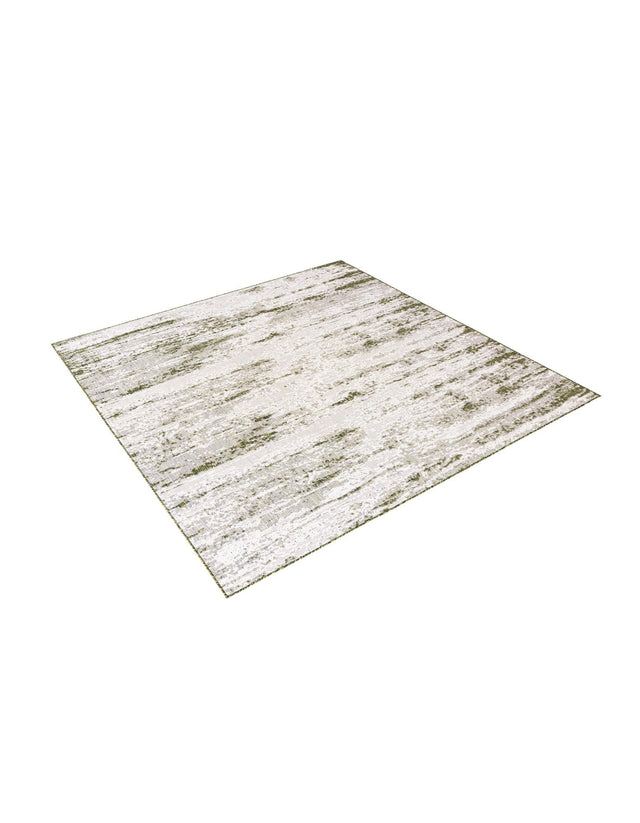 Green 10' x 10' Outdoor Modern Square Area Rug Weather Resistant for Patio, Deck, Terrace, Balcony, Porch 100% Polypropylene Modern Outside Carpet for Sale at Rug Engine