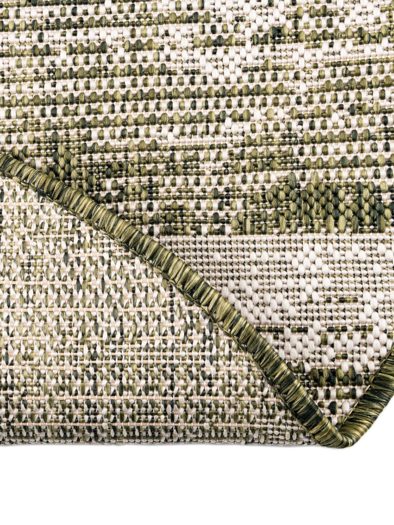 Green 4' 1 x 4' 1 Outdoor Modern Round Area Rug Weather Resistant for Patio, Deck, Terrace, Balcony, Porch 100% Polypropylene Modern Outside Carpet for Sale at Rug Engine