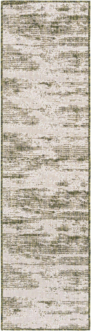 Green 2' x 8' Outdoor Modern Runner Area Rug Weather Resistant for Patio, Deck, Terrace, Balcony, Porch 100% Polypropylene Modern Outside Carpet for Sale at Rug Engine