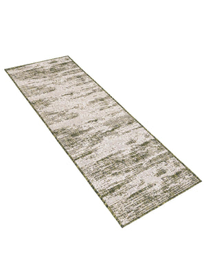 Green 2' x 6' 1 Outdoor Modern Runner Area Rug Weather Resistant for Patio, Deck, Terrace, Balcony, Porch 100% Polypropylene Modern Outside Carpet for Sale at Rug Engine
