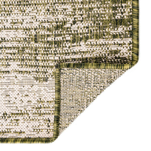 Green 2' x 6' 1 Outdoor Modern Runner Area Rug Weather Resistant for Patio, Deck, Terrace, Balcony, Porch 100% Polypropylene Modern Outside Carpet for Sale at Rug Engine