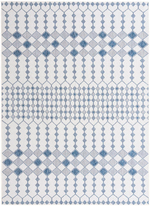 Ivory 10' x 14' 1 Outdoor Trellis Rectangle Area Rug Weather Resistant for Patio, Deck, Terrace, Balcony, Porch Geometric Design Water Safe Outside Carpet for Sale at Rug Engine