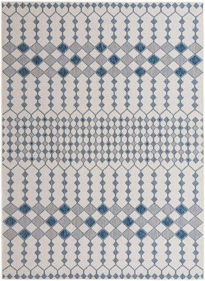 Ivory 10' x 14' 1 Outdoor Trellis Rectangle Area Rug Weather Resistant for Patio, Deck, Terrace, Balcony, Porch Geometric Design Water Safe Outside Carpet for Sale at Rug Engine