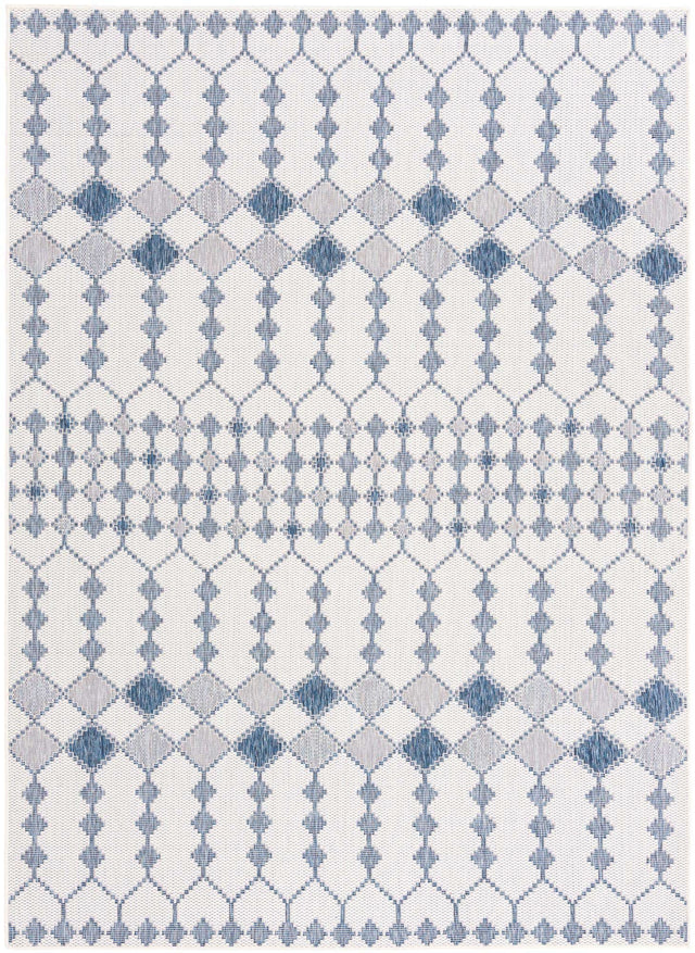 Ivory 7' 10 x 11' Outdoor Trellis Rectangle Area Rug Weather Resistant for Patio, Deck, Terrace, Balcony, Porch Geometric Design Water Safe Outside Carpet for Sale at Rug Engine