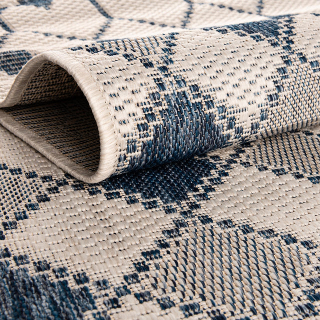 Ivory 3' 1 x 5' 3 Outdoor Trellis Rectangle Area Rug Weather Resistant for Patio, Deck, Terrace, Balcony, Porch Geometric Design Water Safe Outside Carpet for Sale at Rug Engine