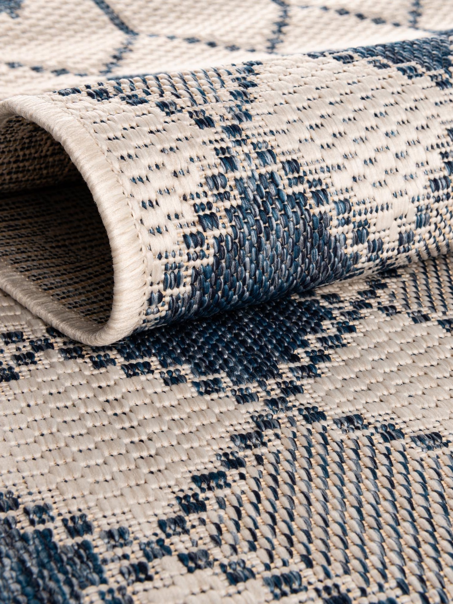 Ivory 9' x 12' Outdoor Trellis Rectangle Area Rug Weather Resistant for Patio, Deck, Terrace, Balcony, Porch Geometric Design Water Safe Outside Carpet for Sale at Rug Engine