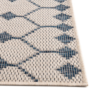 Ivory 4' 1 x 6' 1 Outdoor Trellis Rectangle Area Rug Weather Resistant for Patio, Deck, Terrace, Balcony, Porch Geometric Design Water Safe Outside Carpet for Sale at Rug Engine