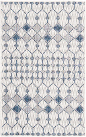 Ivory 3' 1 x 5' 3 Outdoor Trellis Rectangle Area Rug Weather Resistant for Patio, Deck, Terrace, Balcony, Porch Geometric Design Water Safe Outside Carpet for Sale at Rug Engine