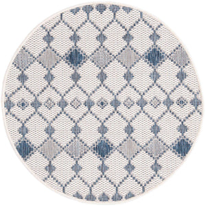 Ivory 3' 1 x 3' 1 Outdoor Trellis Round Area Rug Weather Resistant for Patio, Deck, Terrace, Balcony, Porch Geometric Design Water Safe Outside Carpet for Sale at Rug Engine