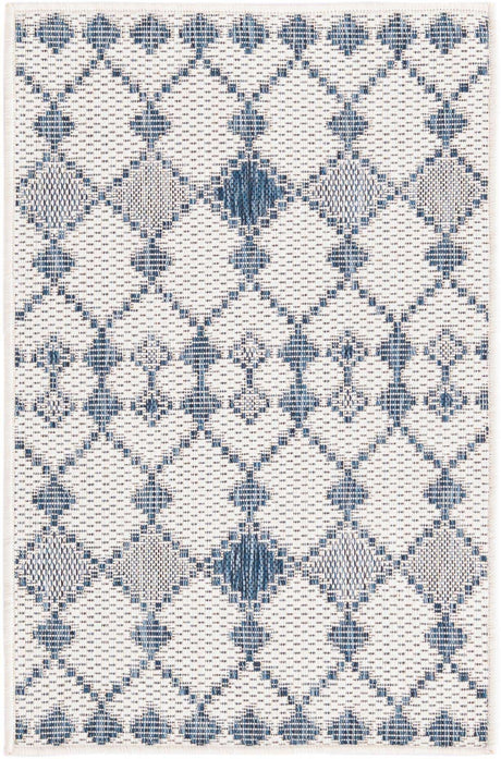 Ivory 2' x 3' 1 Outdoor Trellis Rectangle Rug