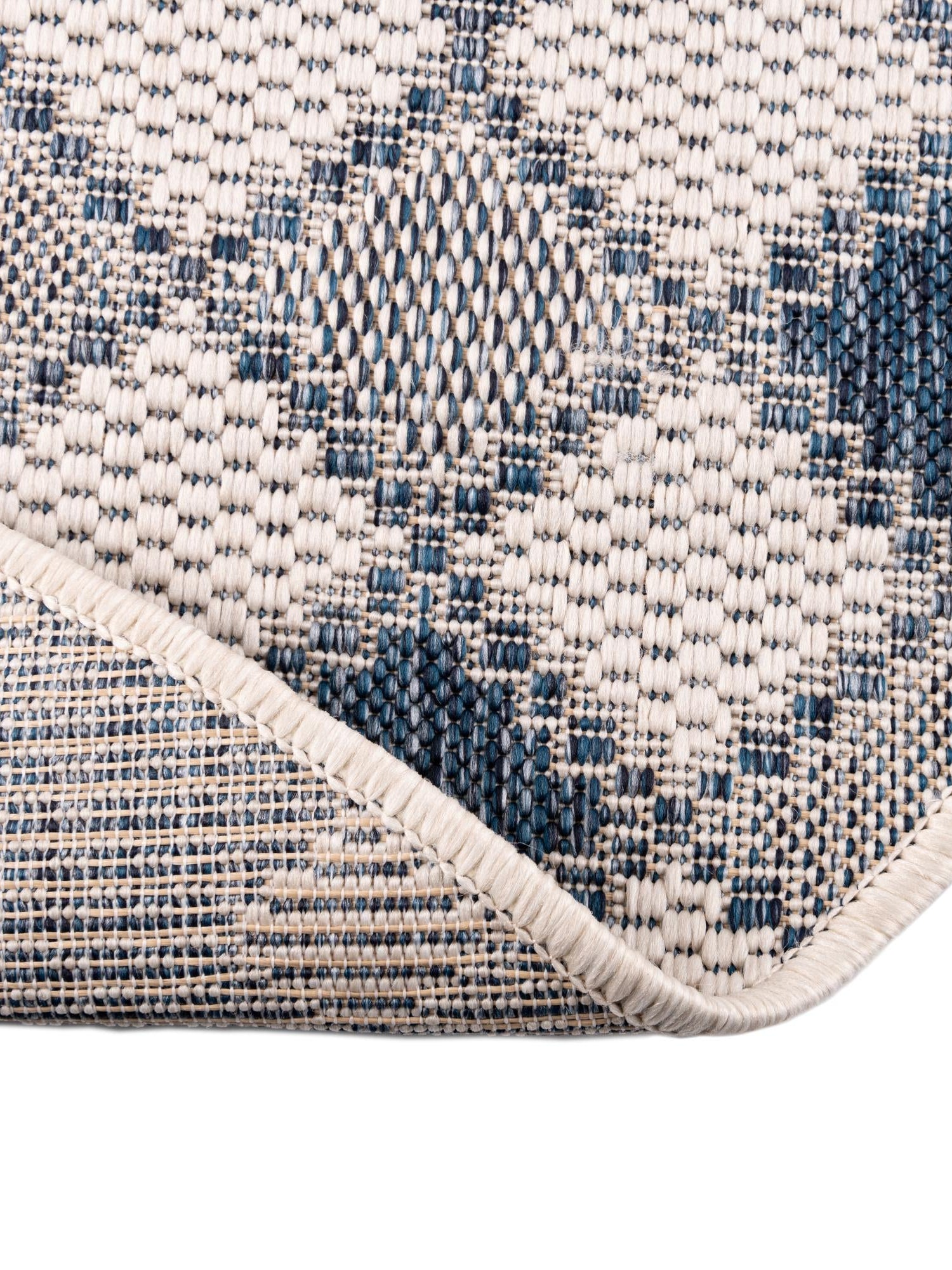 Ivory 3' 1 x 3' 1 Outdoor Trellis Round Area Rug Weather Resistant for Patio, Deck, Terrace, Balcony, Porch Geometric Design Water Safe Outside Carpet for Sale at Rug Engine