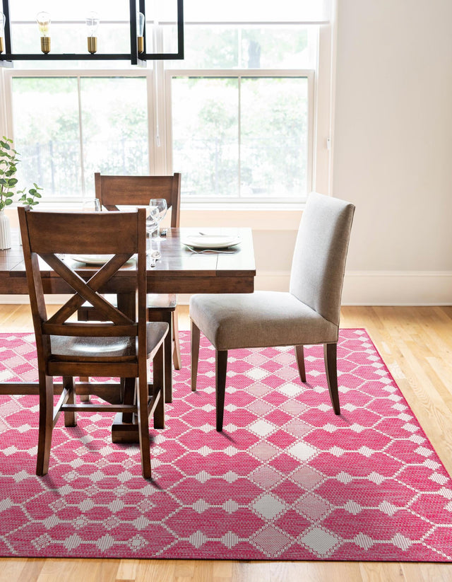 Magenta 2' x 3' 1 Outdoor Trellis Rectangle Rug