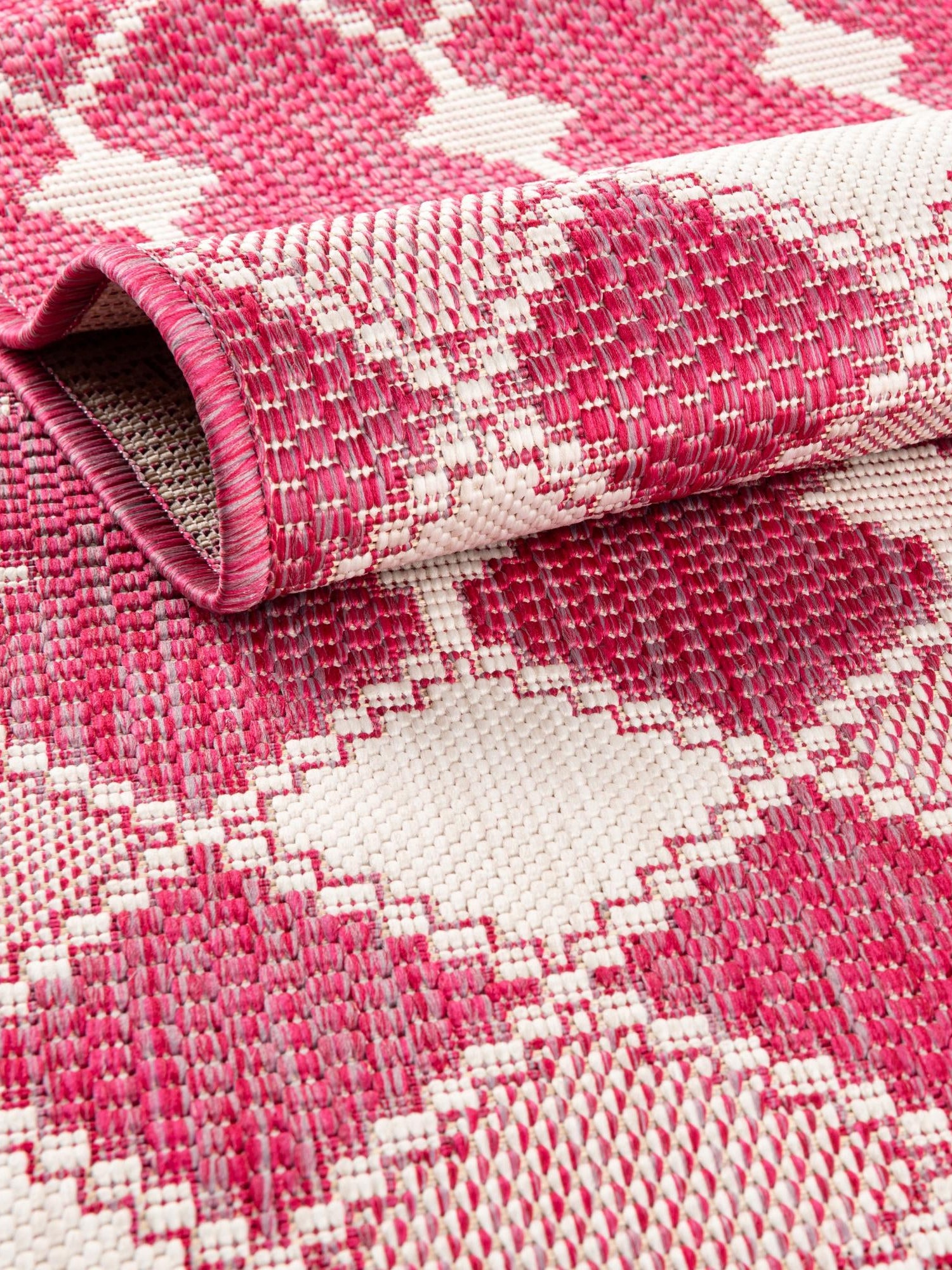 Magenta 10' x 14' 1 Outdoor Trellis Rectangle Area Rug Weather Resistant for Patio, Deck, Terrace, Balcony, Porch Geometric Design Water Safe Outside Carpet for Sale at Rug Engine