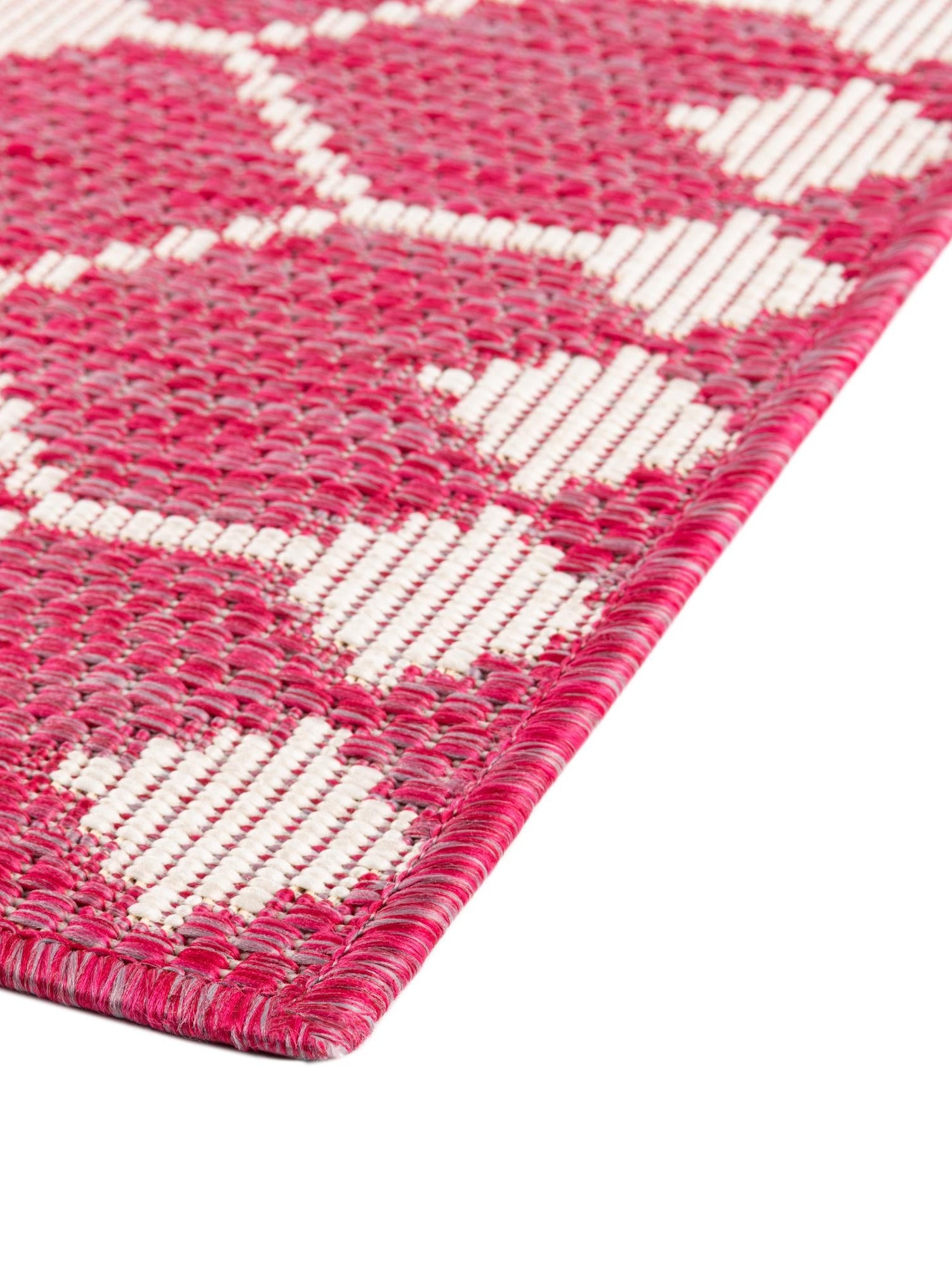 Magenta 9' x 12' Outdoor Trellis Rectangle Area Rug Weather Resistant for Patio, Deck, Terrace, Balcony, Porch Geometric Design Water Safe Outside Carpet for Sale at Rug Engine