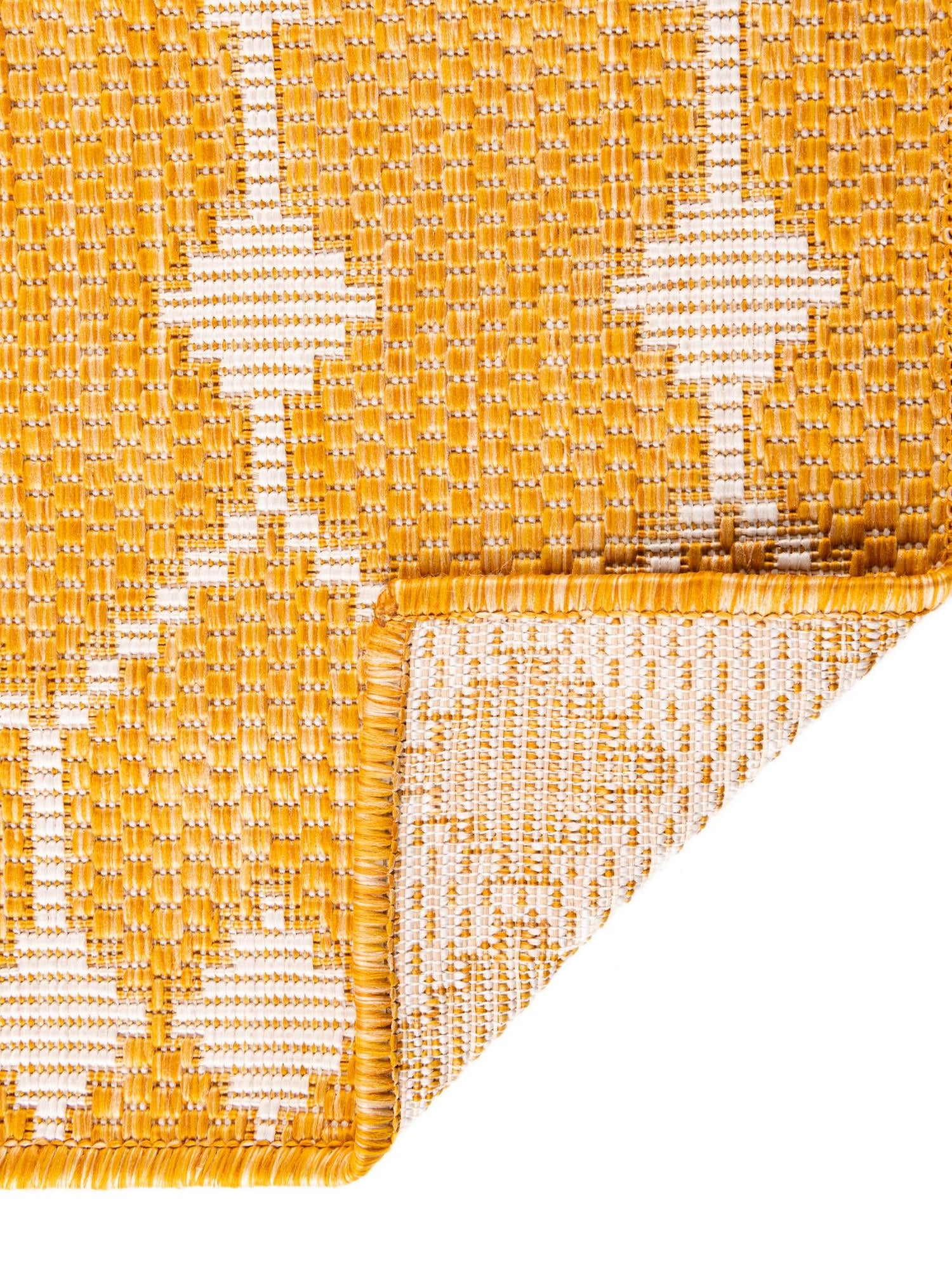 Yellow 3' 1 x 5' 3 Outdoor Trellis Rectangle Area Rug Weather Resistant for Patio, Deck, Terrace, Balcony, Porch Geometric Design Water Safe Outside Carpet for Sale at Rug Engine