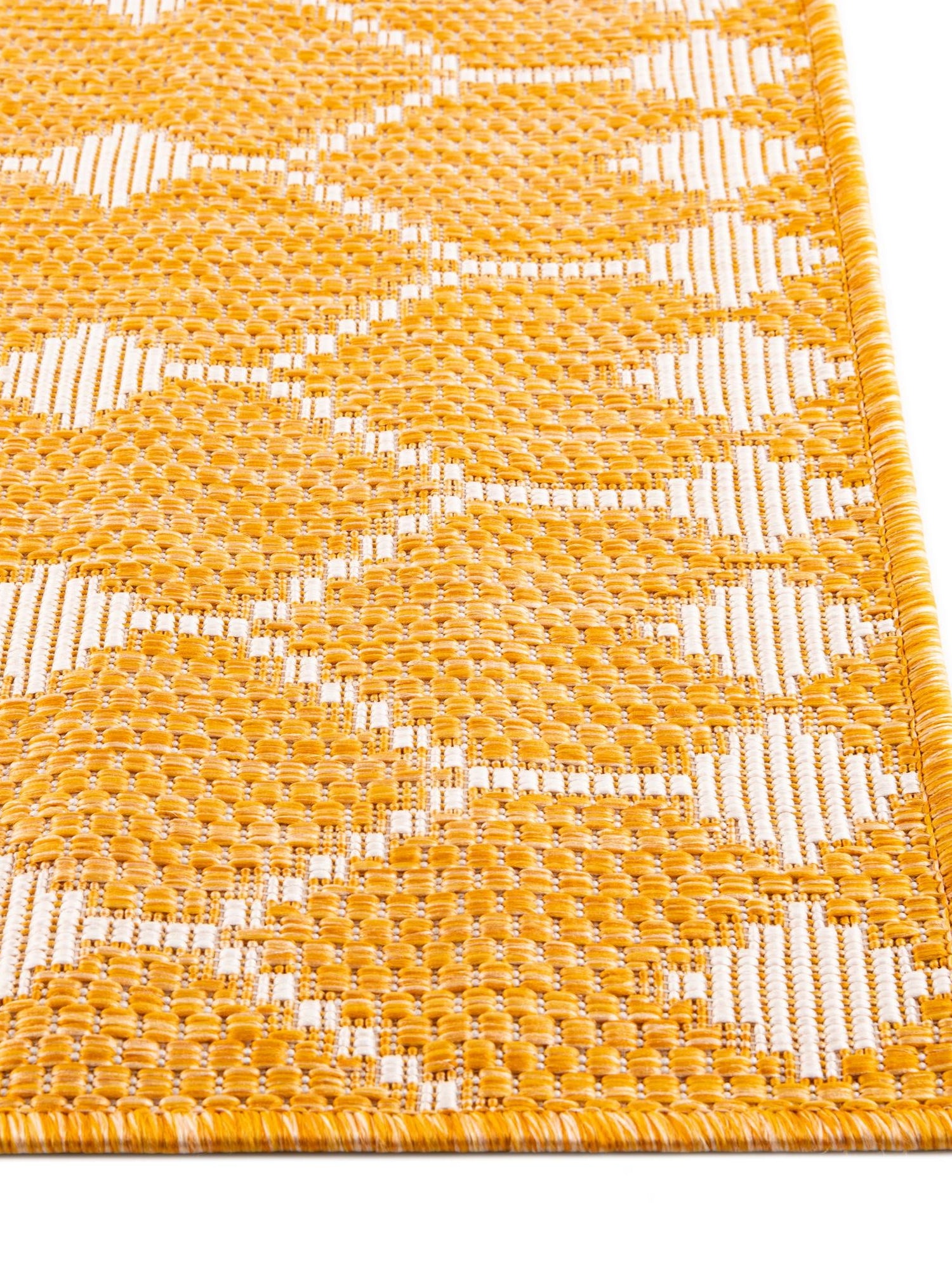 Yellow 10' x 14' 1 Outdoor Trellis Rectangle Area Rug Weather Resistant for Patio, Deck, Terrace, Balcony, Porch Geometric Design Water Safe Outside Carpet for Sale at Rug Engine